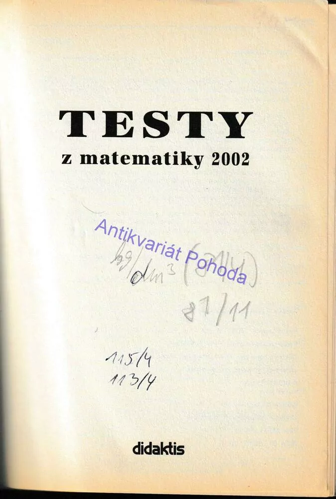 Testy z matematiky 2004
