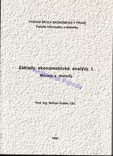 Základy ekonometrické analýzy I