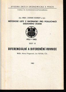 Metodické listy z matematiky pro posluchače dálkového studia