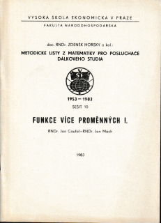 Metodické listy z matematiky pro posluchače dálkového studia